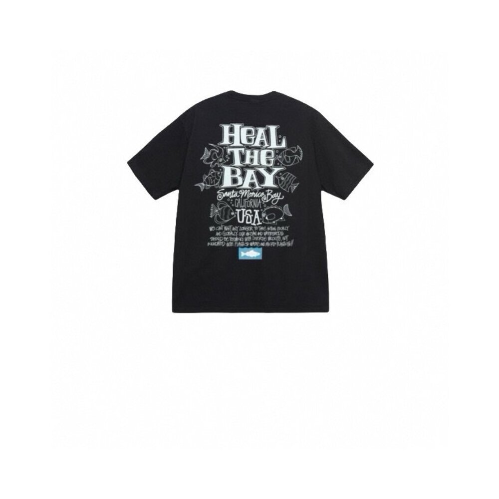 USA round neck letter print loose round neck men's short sleeve T-shirt